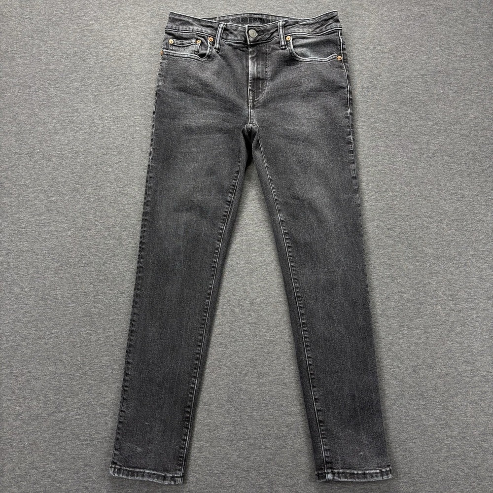 American Eagle AirFlex+ Jeans Mens  30x29 Black Stretch Denim Slim Fit Faded
